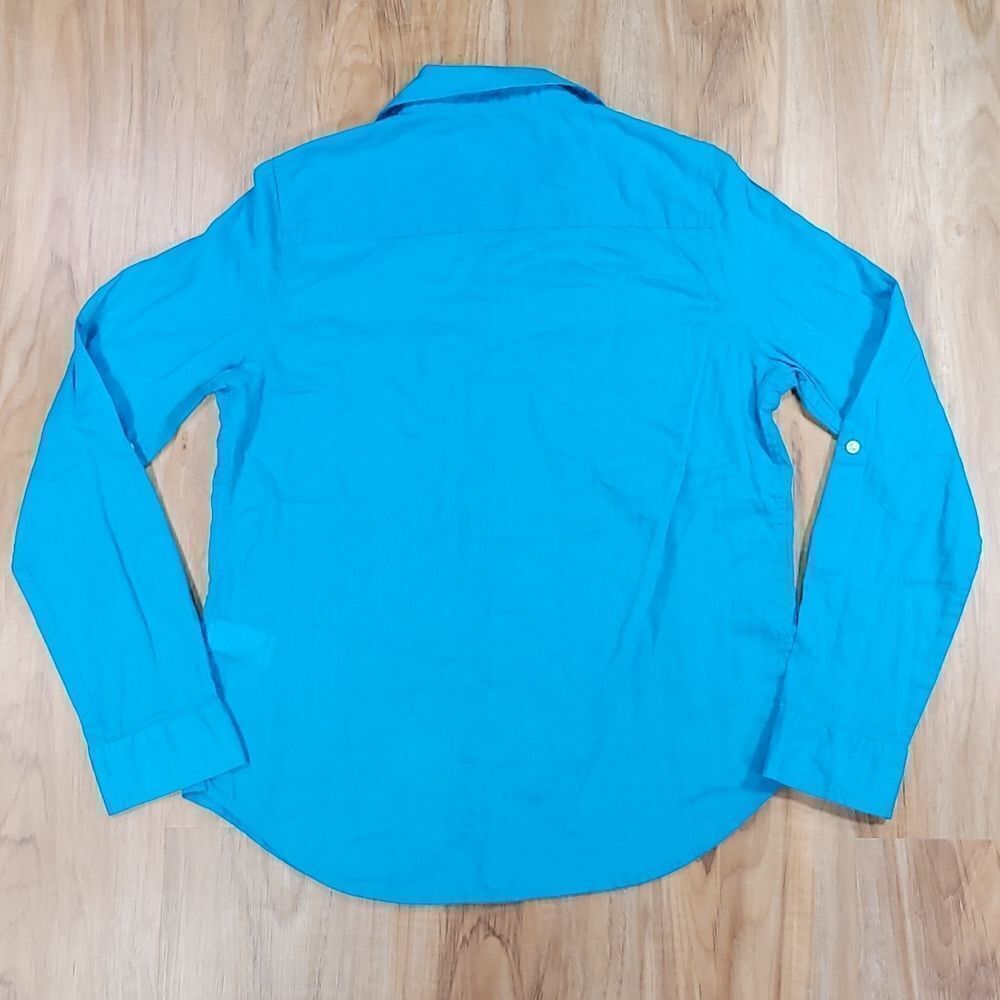 🔹️Aeropostale Blue Buttoned Long Adjustable Long Sleeve Shirt Large - Picture 2 of 10